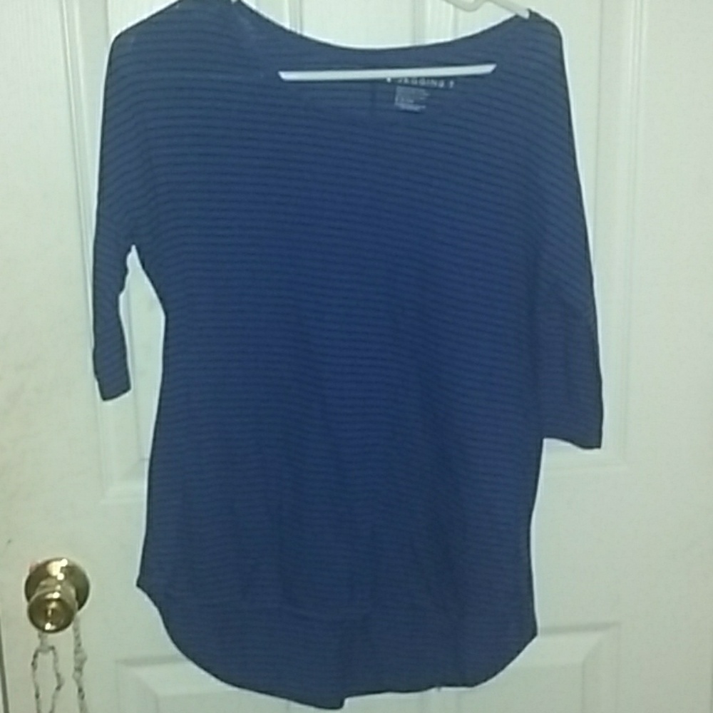 Blue striped legging tee